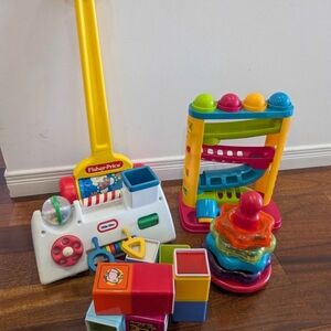 Lot 5 MX Fisher-Price Colorful Baby Learning Toy Set
